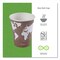 Eco-Products 8 oz. World Art Renewable and Compostable Paper Hot Cups - Brown/White (50/Pack)